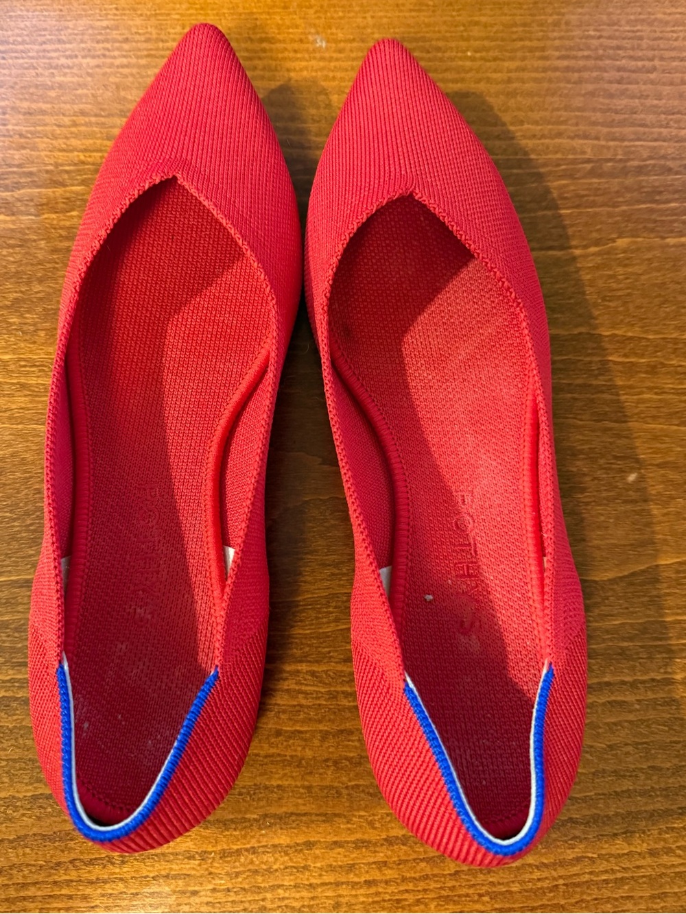 Rothy’s- Red Pointed  Flats/Slip-On